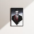 crimson emblem — black frame