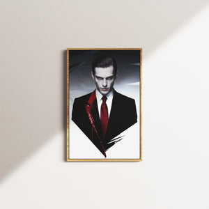 crimson emblem — oak frame