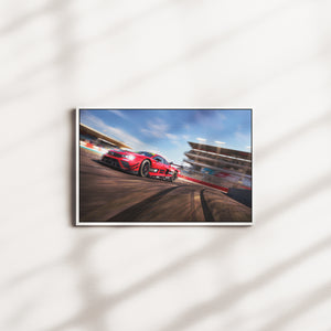 crimson lumen — white frame