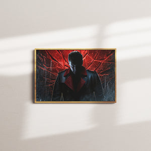 crimson shift light — oak frame