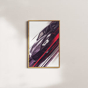 crimson signal — oak frame