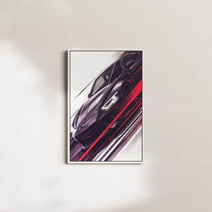 crimson signal — white frame