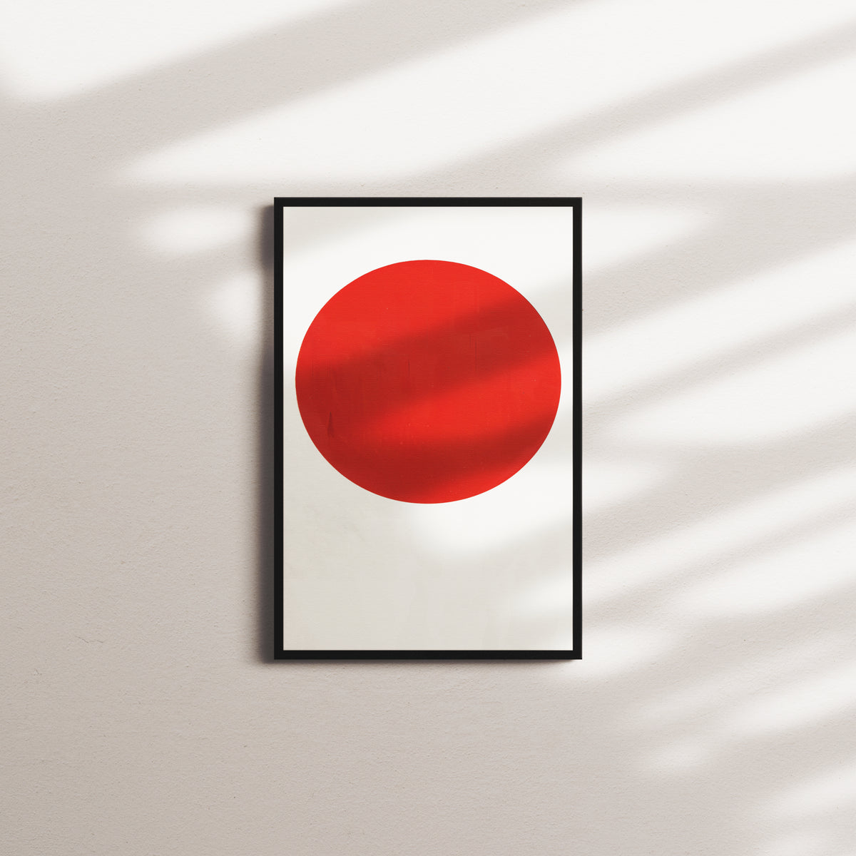 crimson stillness portrait — black frame