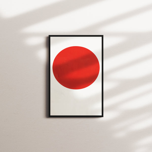 crimson stillness portrait — black frame