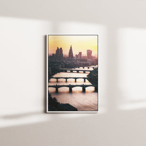 evening arch — white frame