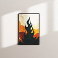 flame embrace — black frame