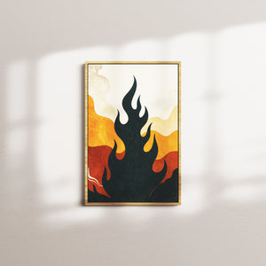 flame embrace — oak frame