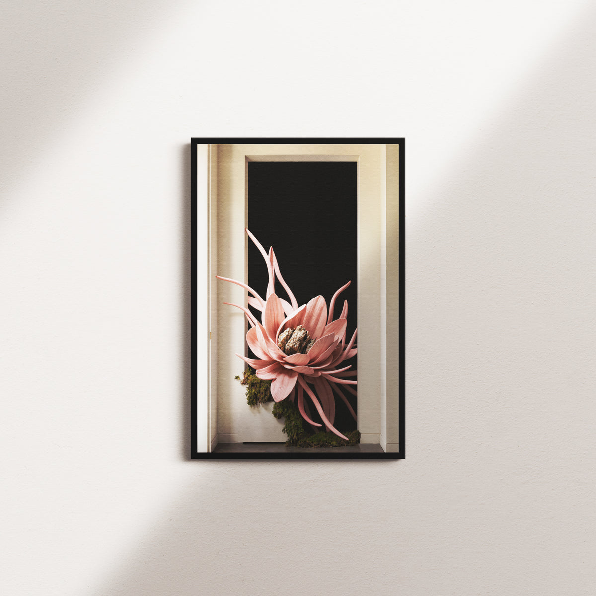floral portal — black frame