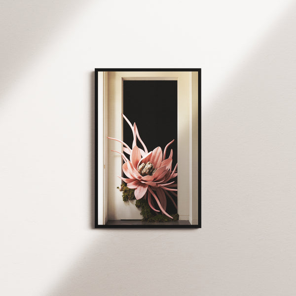 floral portal — black frame