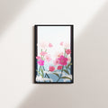 floral serenity — black frame