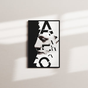 fractured mask — black frame