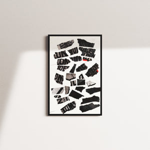 fractured words — black frame