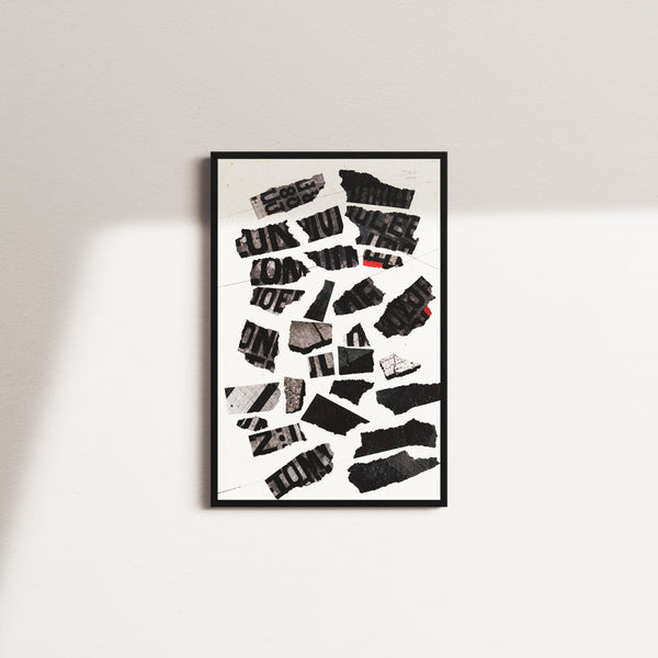 fractured words — black frame