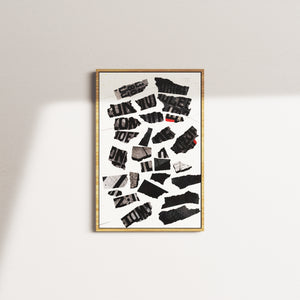 fractured words — oak frame