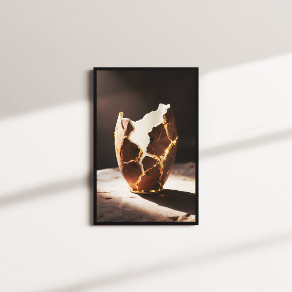 gilded shatter — black frame