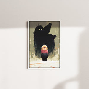 glimmering threat — white frame