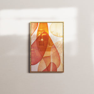 golden afterglow — oak frame