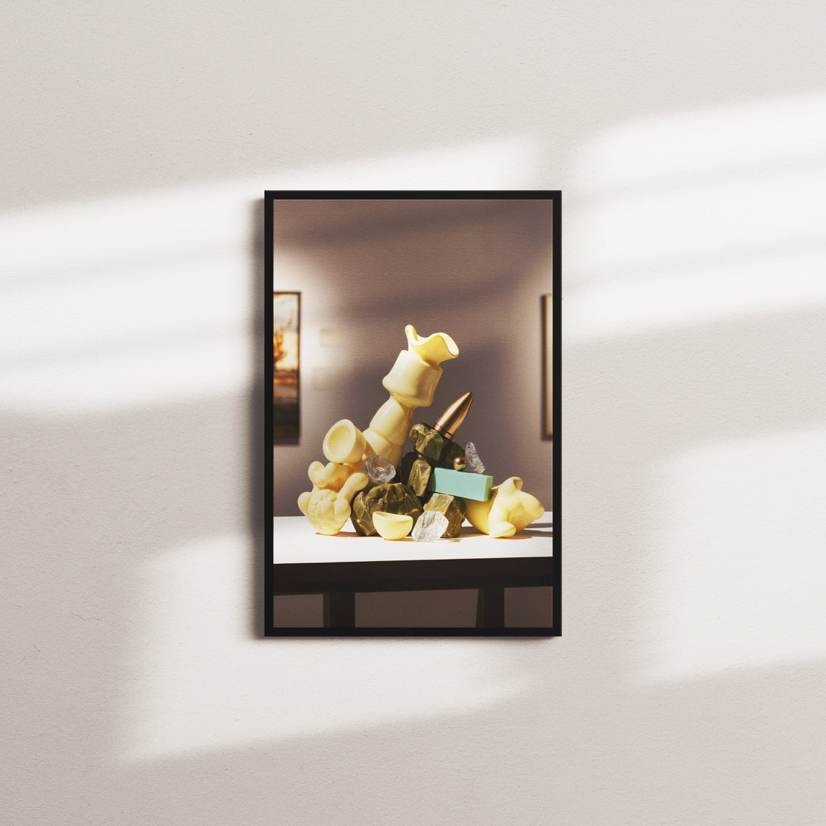 golden stone — black frame