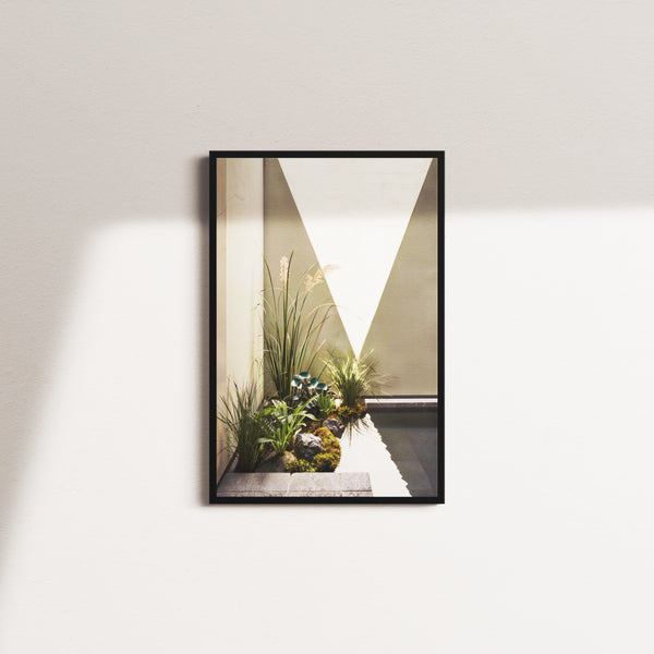 grass triangle — black frame
