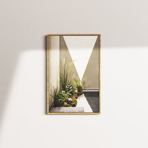 grass triangle — oak frame