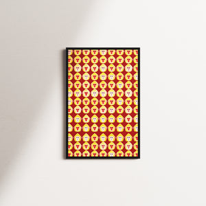 honey signal portrait — black frame