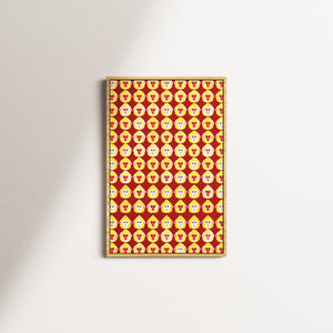 honey signal portrait — oak frame