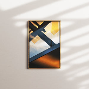 indigo afterglow — oak frame