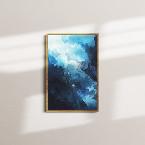 indigo reverie variation — oak frame
