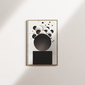 ink fracture — oak frame