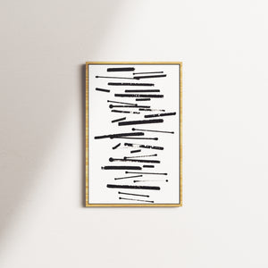ink stillness — oak frame