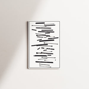 ink stillness — white frame