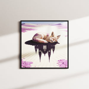 Cathedral Dreamer — AI art print, black frame
