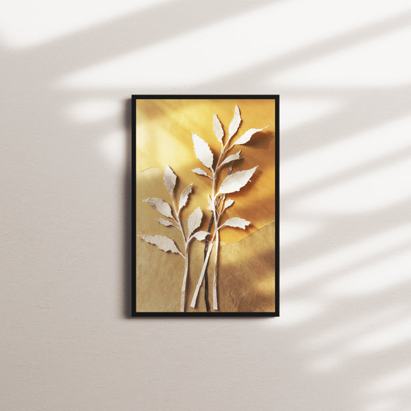 leaf whispers — black frame