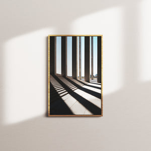 linen afterglow — oak frame