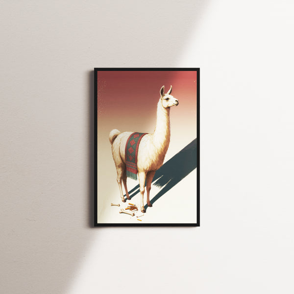 linen emblem — black frame
