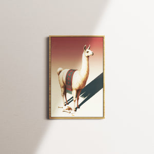 linen emblem — oak frame