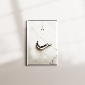 linen harbor portrait — white frame