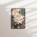 linen petal — black frame