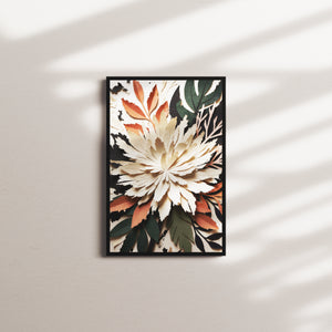linen petal — black frame