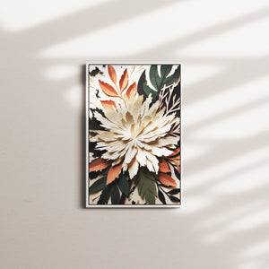linen petal — white frame