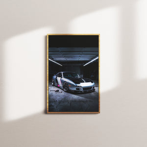 linen signal — oak frame