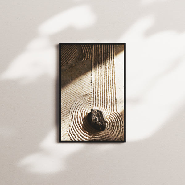 linen stone — black frame
