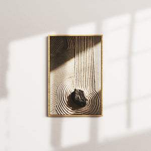 linen stone — oak frame
