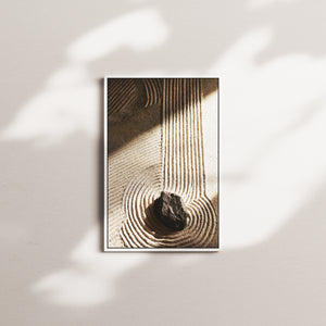 linen stone — white frame