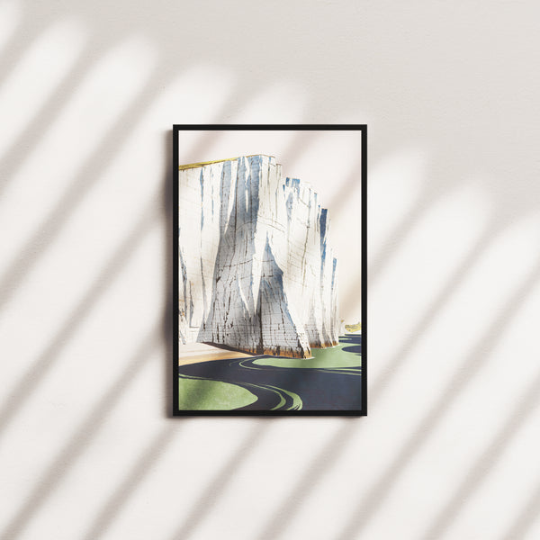 linen tone portrait — black frame