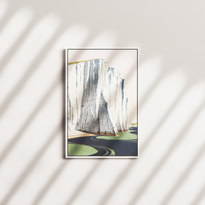 linen tone portrait — white frame