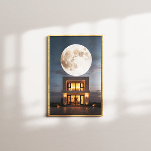 linen tone — oak frame