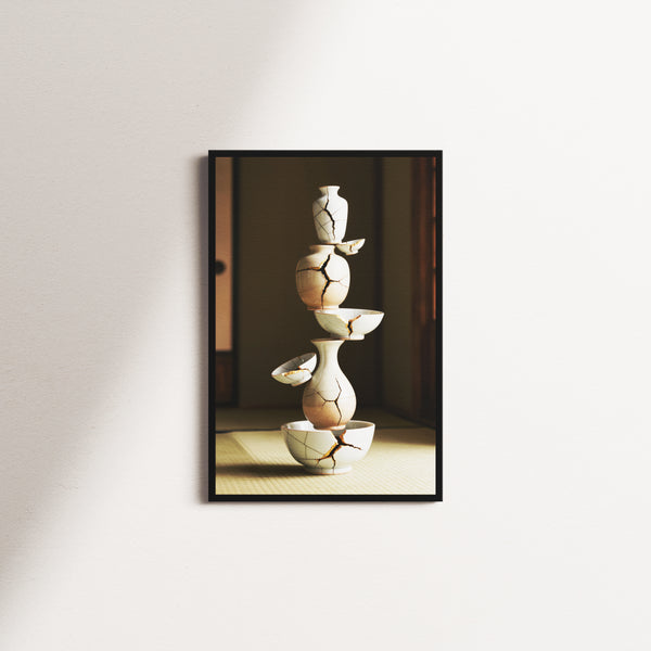 linen vessel — black frame