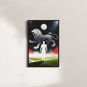 lions play — black frame