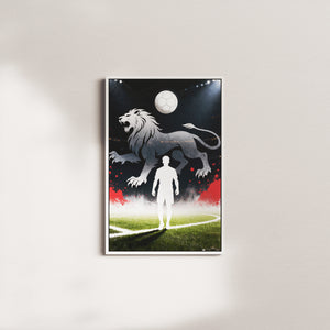 lions play — white frame